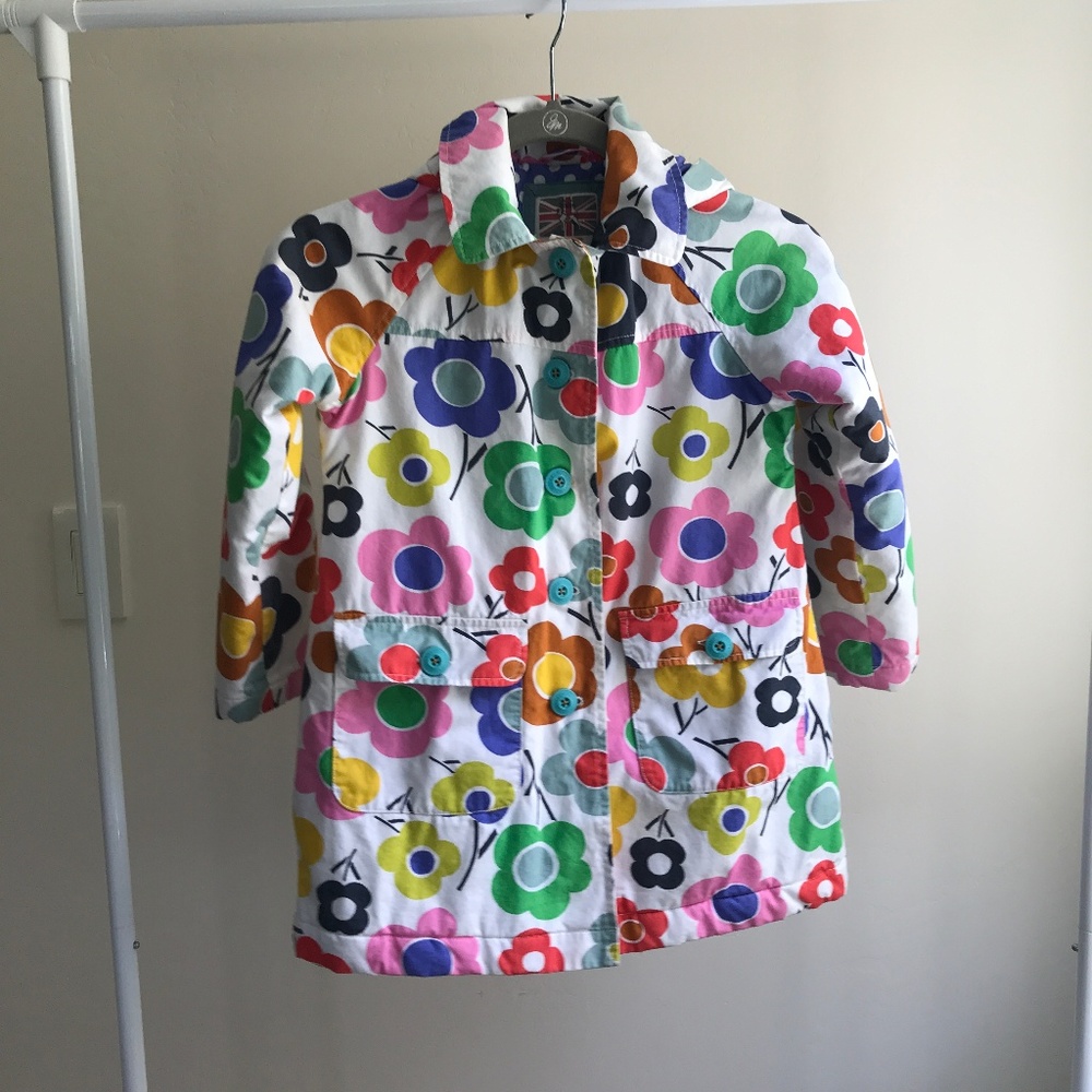 Boden Lined Hooded Cotton Coat Floral